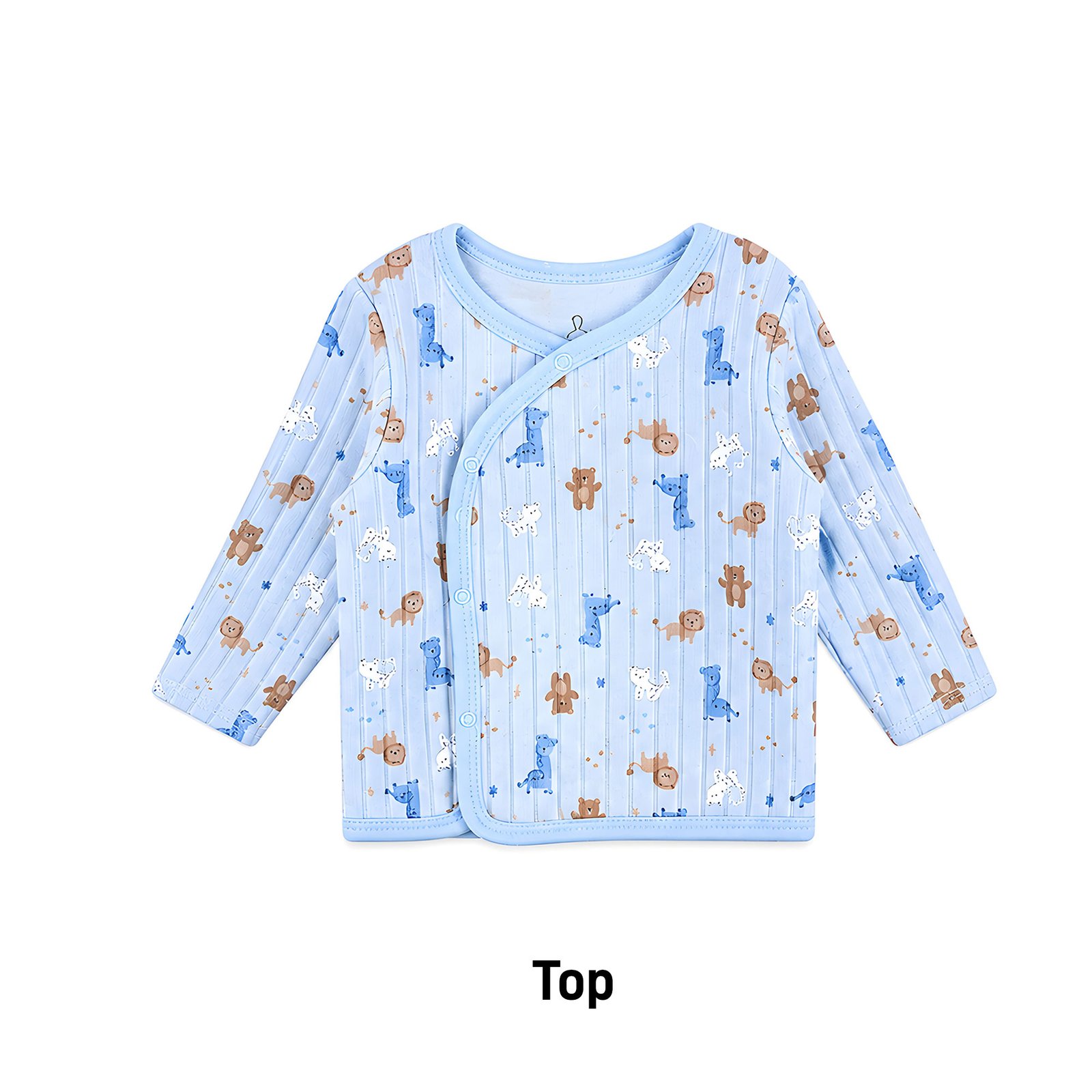 Quilted : Top & Pant with Hat (Blue)