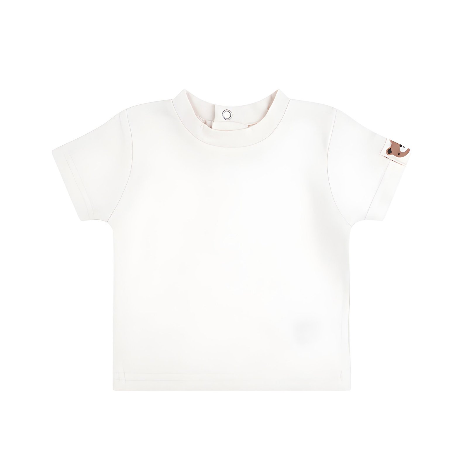 Baby 2-Piece Striped Bear Dungaree and T-Shirt Set - Light Khaki (3–12M) - Image 2